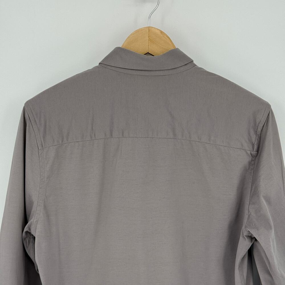 Emporio Armani‎ Slim Fit Button-Front Shirt Men’s Large Gray - Picture 4 of 7